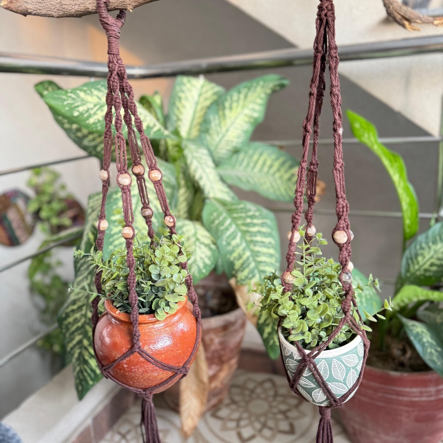 Umber Knot - Macramé Plant Hanger